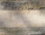 Re-dedication Plaque at Sir William Powell Alms Houses. Putney .Unvieled by The Right Honourable Dr Richard Chatres KCVO,Bishop of London.