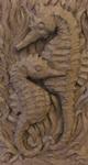 Sea horse relief Sketch design for garden feature.