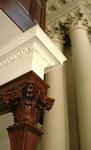 Wood carving of new oak capitals for  St Georges,Bloomsbury.