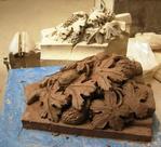 St Nicholas Parish Church: Double Voussoir Springers  clay maquettes for  Neo Norman Arches designed by A.W.N. Pugin