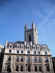 St Mary Aldermary.City of London.  View of Tower. Carving to Canopies.