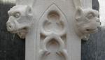 Charing Cross finial animal heads.Pug and Wid boar.