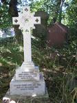 West Norwood Cemetry .Replica of   stolen marble memorial to Dr  John Henry Pepper of ' Peppers Ghost ' fame.