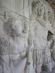 The Monument to the Great Fire of London.Cibber Bas Relief.Detail of the Batton of Command held by Charles 2 and the Breast of Architecture modelled in plasticine for approval by the Architects and Client prior to carving in stone.