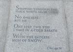 'Set in Stone'.10 Paving Slabs with poetry.British Land .Regency Plaza.Azul Granite.