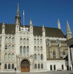 The Guild Hall. London.Weathering copings to Buttress and internal rag stone walling for new gallery.