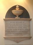 Marble flame finial for Victorian memorial in St Mary's Parish Church, Battersea